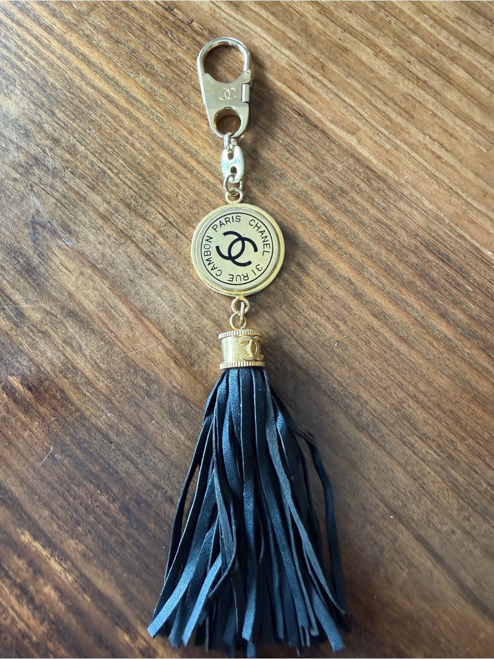 CHANEL 31 Rue Cambon Paris CC Vintage Tassel Bag Charm Keychain Medallion